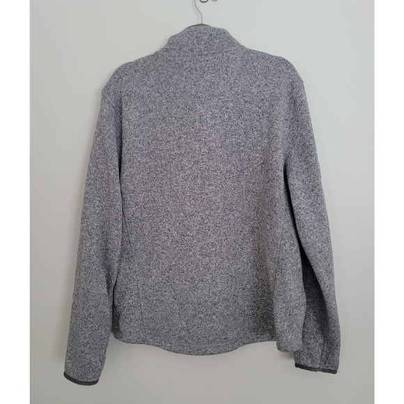 L.L. Bean Full-Zip Sweater Jacket Men's Large Gray Heather - Picture 2 of 4